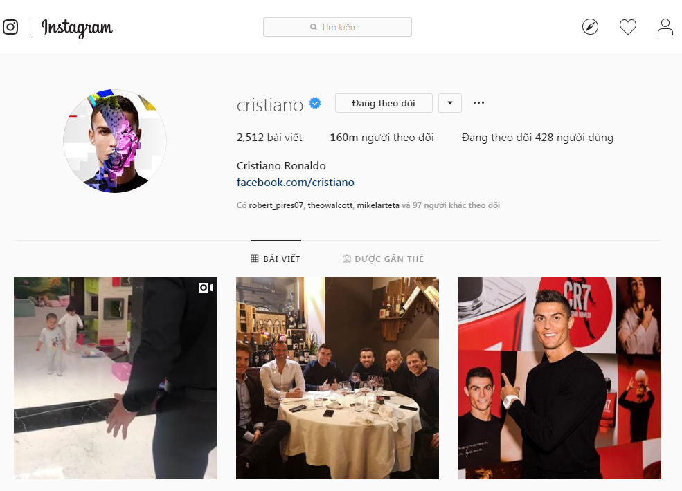 Ronaldo mất 4 năm để vô đối trên mạng xã hội Instagram