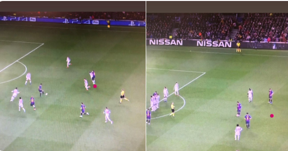 Messi đã di chuyển điểm đá phạt trực tiếp trong trận Barca vs Liverpool thế nào?