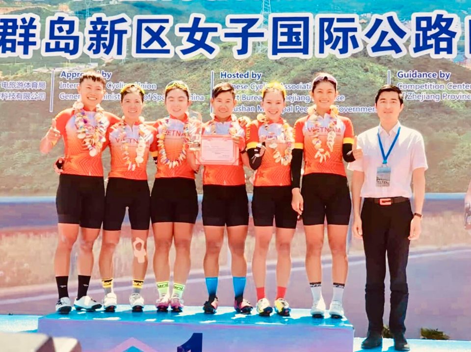 Tay đua nữ số 1 Việt Nam giành chiến thắng ở Tour xe đạp quốc tế đẳng cấp tại Trung Quốc