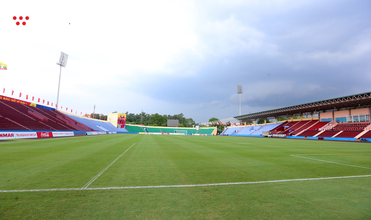 Sân Việt Trì sẵn sàng cho cuộc đối đầu giữa U23 Việt Nam và U23 Myanmar
