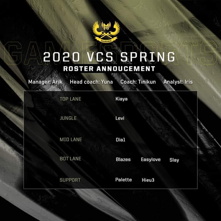 Đội hình GAM Esports VCS Mùa Xuân 2020: Không Zeros và Optimus