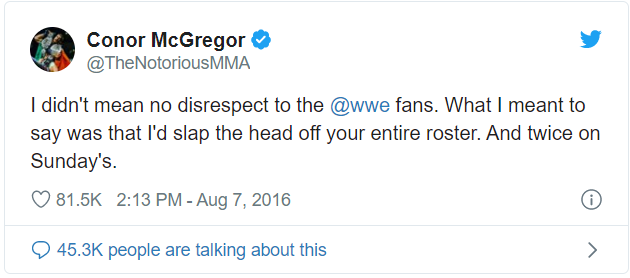 Thù dai, huyền thoại WWE 4 năm chưa quên lời cà khịa từ McGregor