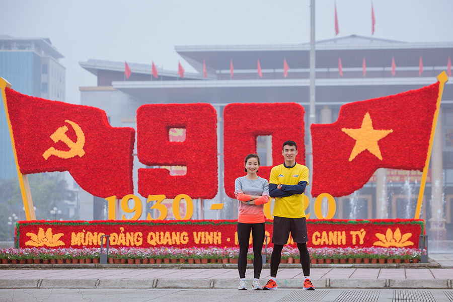 Nguyễn Thị Oanh về Bắc Giang chạy giao lưu, đi chùa đầu năm mới Canh Tý 2020