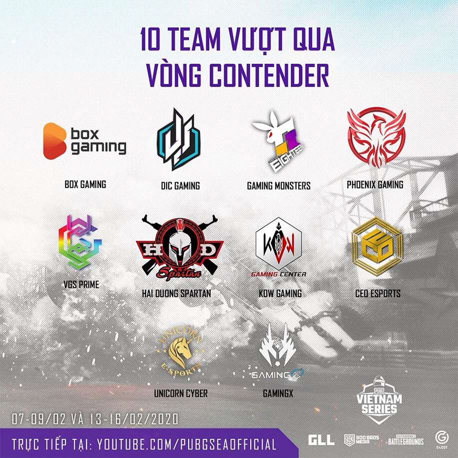 Danh sách 10 đội tuyển lọt vào PUBG Vietnam Series Spring 2020 vòng chung kết (P1)