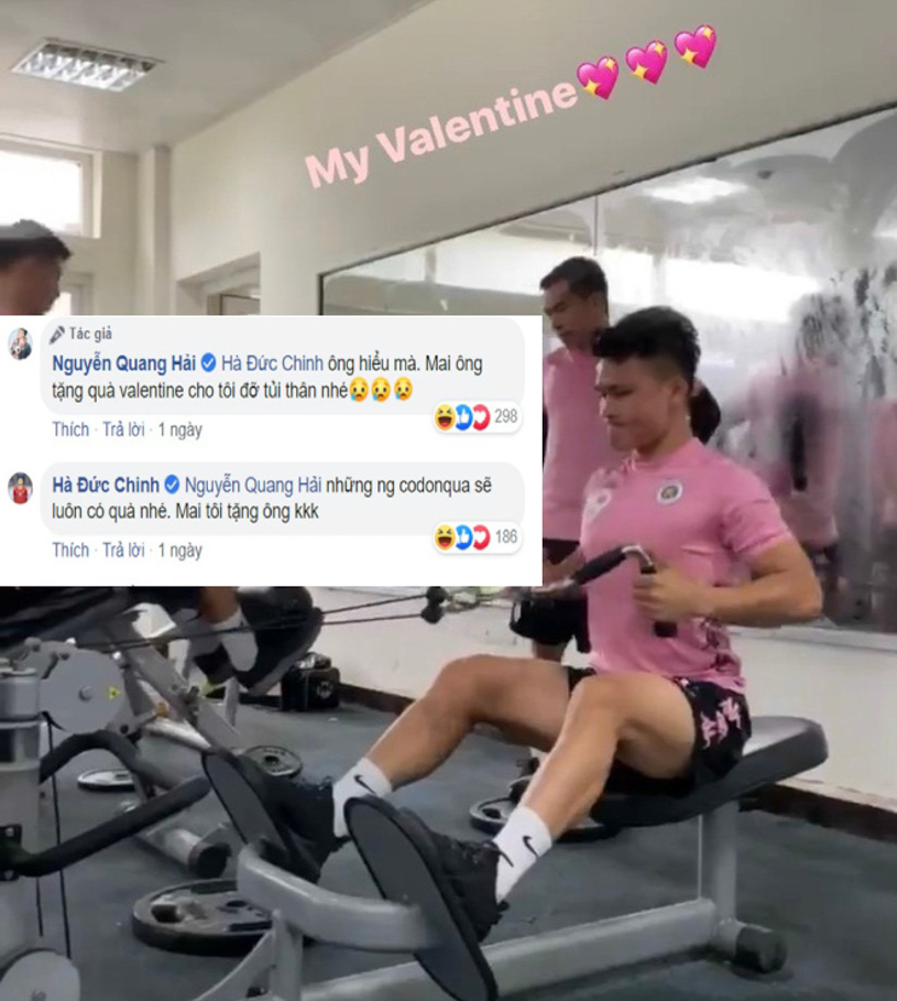 Ngày Valentine của các cầu thủ Việt: Quang Hải cô đơn phòng gym, Đình Trọng, Văn Đức rạng rỡ