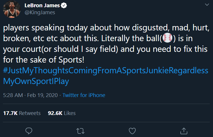 LeBron James lên tiếng bức xúc vì sự thiếu công bằng trong thể thao