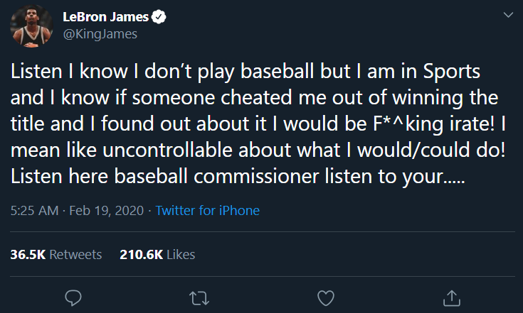 LeBron James lên tiếng bức xúc vì sự thiếu công bằng trong thể thao