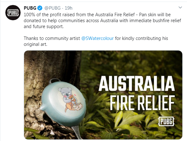 PUBG mở bán skin Chảo nhằm quyên góp ủng hộ nước Úc