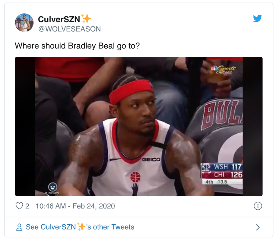 Bradley Beal tái hiện kỳ tích của Kobe Bryant nhưng lại biến thành meme bất đắc dĩ