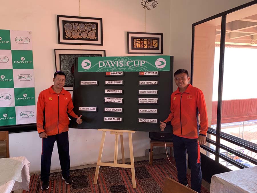 Kết quả bốc thăm Việt Nam vs Morocco ở vòng play-offs David Cup nhóm 2