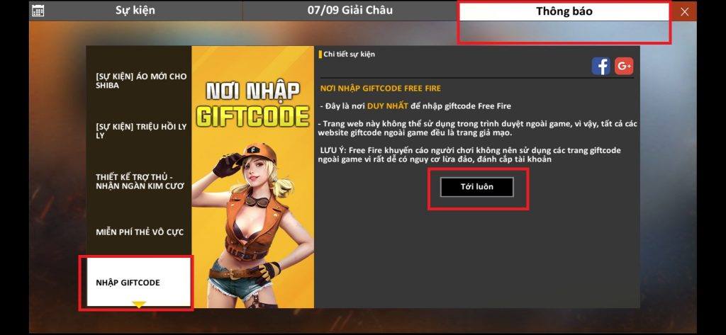 Cách nhập mã code Free Fire 2020 mới nhất