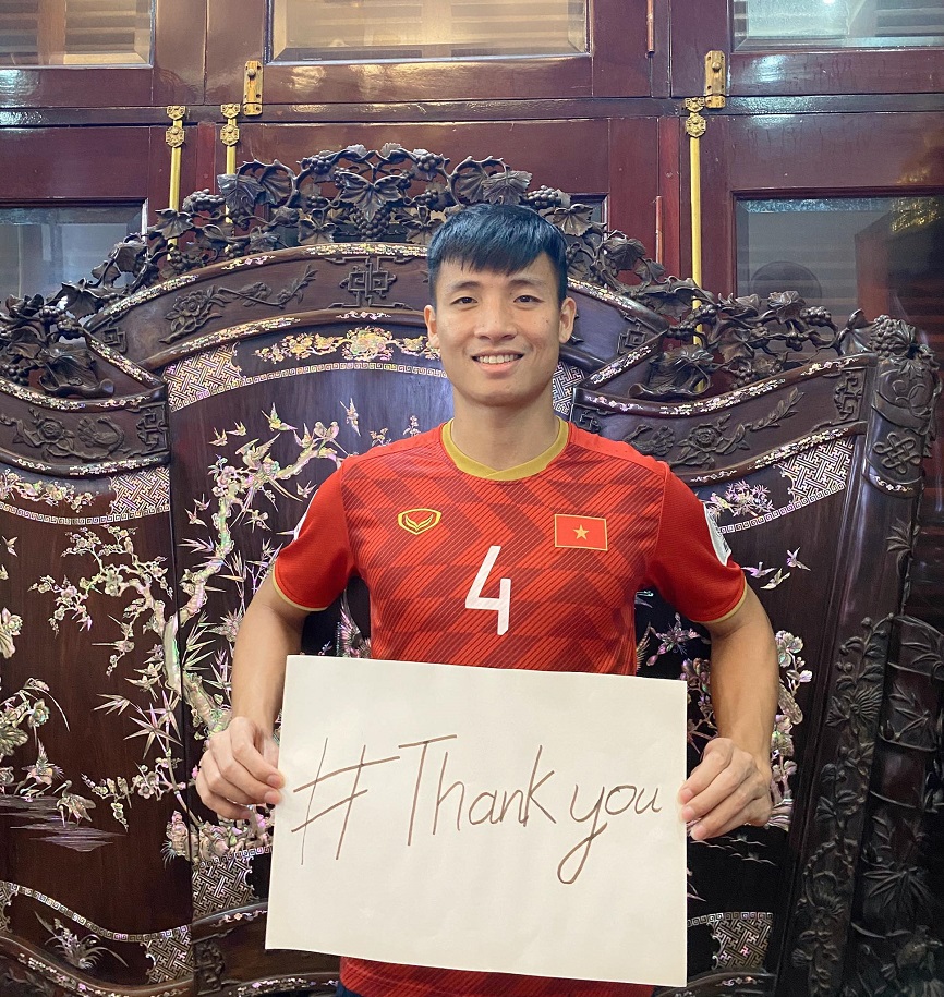 Cầu thủ Việt chung tay cùng chiến dịch “Xin cảm ơn” chống lại COVID-19