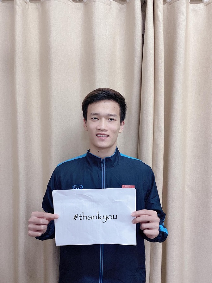 Cầu thủ Việt chung tay cùng chiến dịch “Xin cảm ơn” chống lại COVID-19