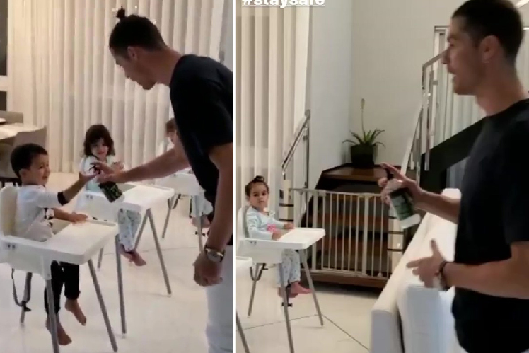 Ronaldo được bạn gái thiết kế kiểu tóc mới ngay tại nhà