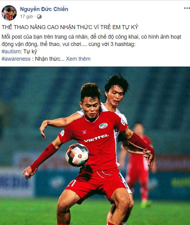 Nhiều cầu thủ Việt Nam tham gia chương trình A365 giúp đỡ trẻ tự kỷ