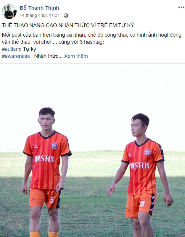 Nhiều cầu thủ Việt Nam tham gia chương trình A365 giúp đỡ trẻ tự kỷ