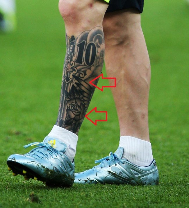 Messi phủ đen chân trái bằng hình xăm  Sao thể thao  Việt Giải Trí