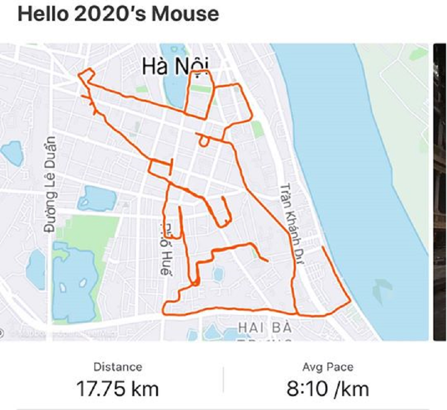 Ngày cuối năm, Runner múa chân vẽ hình chuột đón xuân Canh Tý