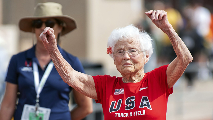 Bí quyết giúp cụ bà 105 tuổi vẫn lập kỷ lục thế giới chạy 100m