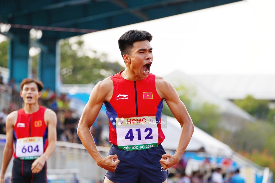 Trở lại sau án phạt doping, Lê Ngọc Phúc “thắng lớn” chạy 400m tại Cúp Tốc Độ 2024