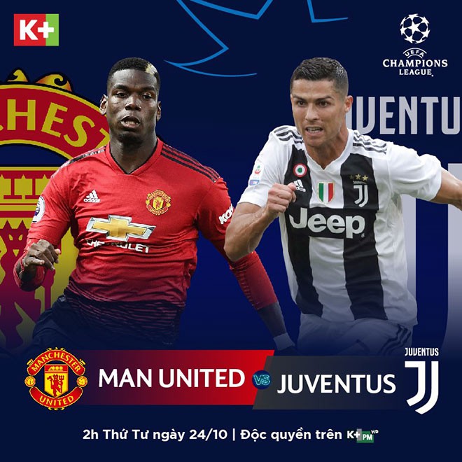 Link xem trực tiếp trận Man Utd - Juventus ở Champions League trên K+ - Ảnh 2.