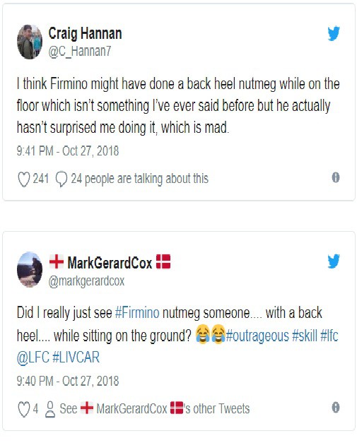 Firmino khiến CĐV Liverpool lác mắt với kỹ thuật chuyền... mắt lác mới rất dị - Ảnh 4.