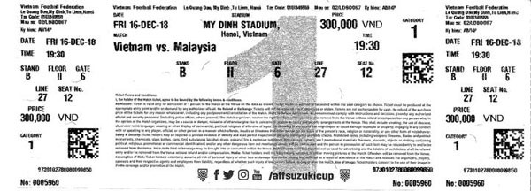 Giá vé AFF Cup 2018: Trận Việt Nam – Malaysia đắt hơn trận gặp Campuchia - Ảnh 2.