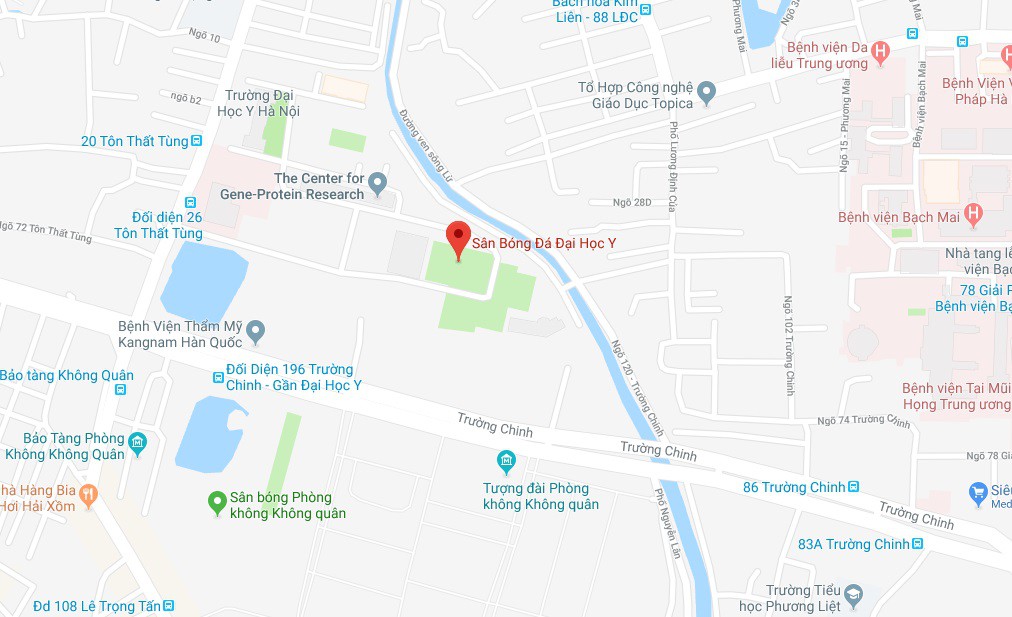Danh sách, địa chỉ và giá thuê các sân bóng ở Quận Đống Đa, Hà Nội