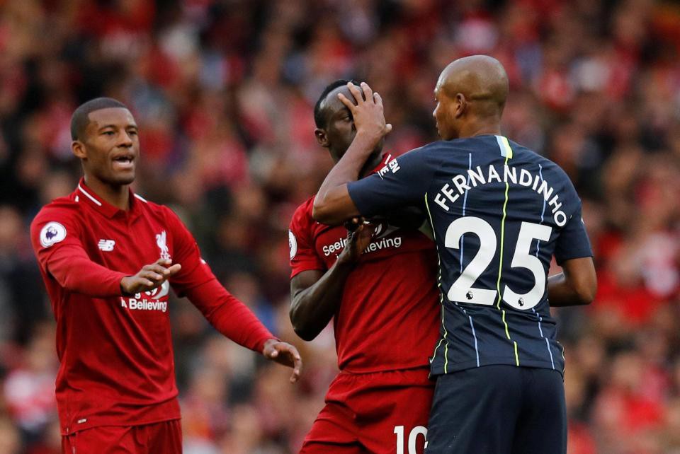 Liverpool hòa Man City và Sadio Mane may mắn thoát thẻ đỏ sau khi đá vào Fernandinho - Ảnh 3.