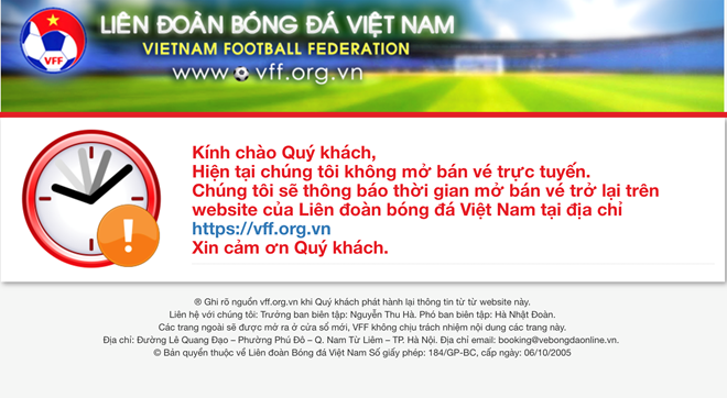 Website của Liên đoàn Bóng đá Việt Nam không thể truy cập - Ảnh 2.