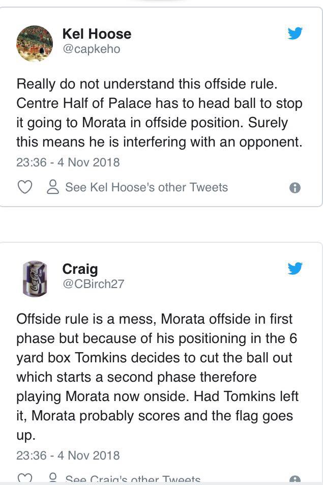 Việt vị hay chưa? Bàn thắng của Morata khiến các cổ động viên tiếp tục tranh cãi về luật việt vị - Ảnh 4.