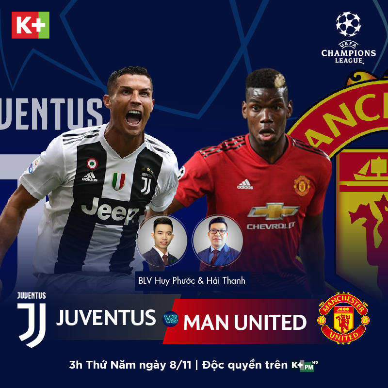 Trực tiếp bóng đá: Xem trực tiếp trận Juventus vs Man Utd ở đâu?