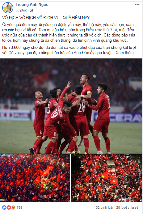 NHM cả nước xuống đường đi bão mừng chức vô địch AFF Cup 2018 của ĐT Việt Nam - Ảnh 15.