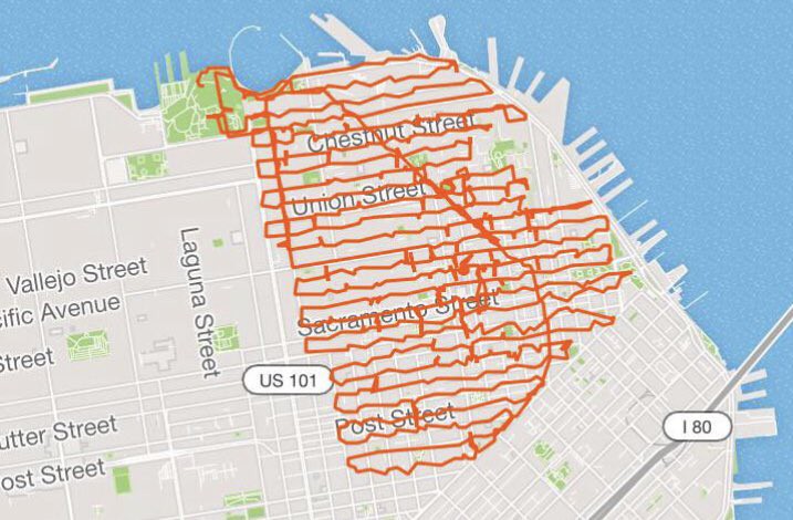 Chạy bộ hơn 2000km tô vẽ mọi ngóc ngách thành phố San Francisco - Ảnh 3.