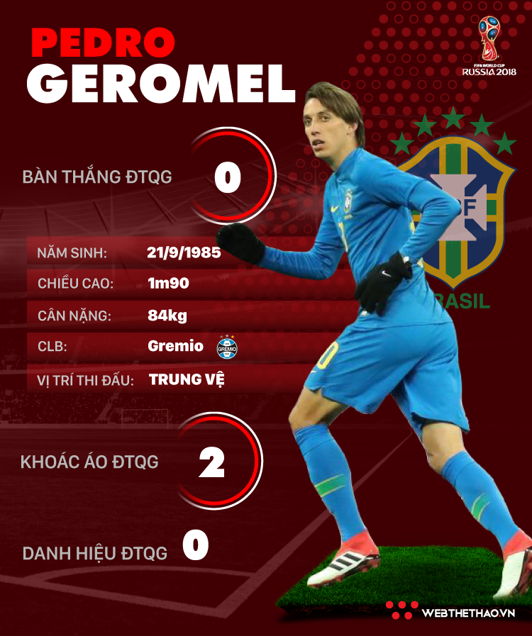 Thông tin cầu thủ Pedro Geromel của ĐT Brazil dự World Cup 2018 - Ảnh 1.