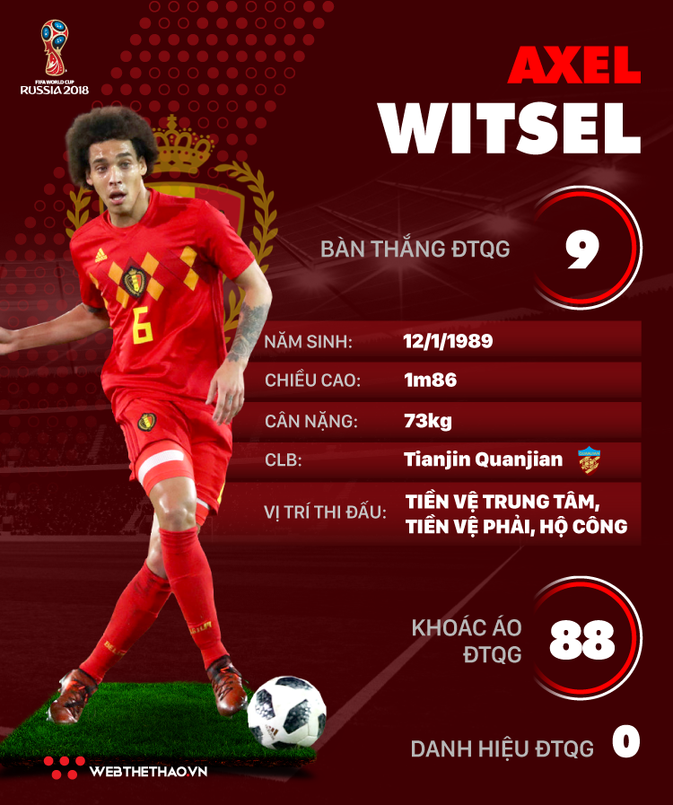 Thông tin cầu thủ Axel Witsel của ĐT Bỉ dự World Cup 2018 - Ảnh 1.