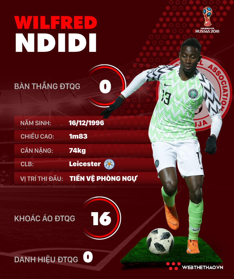 Thông tin cầu thủ Wilfred Ndidi của ĐT Nigeria dự World Cup 2018 - Ảnh 1.