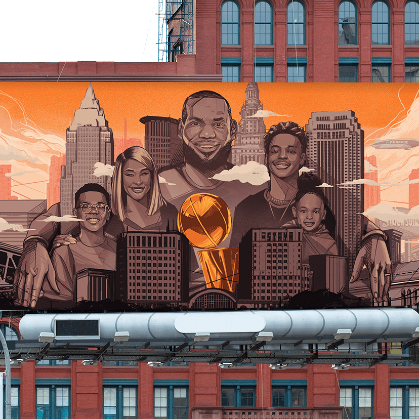 Họa sĩ của 30 thành phố được yêu cầu vẽ bức tranh để chiêu mộ LeBron James và đây là kết quả - Ảnh 24.
