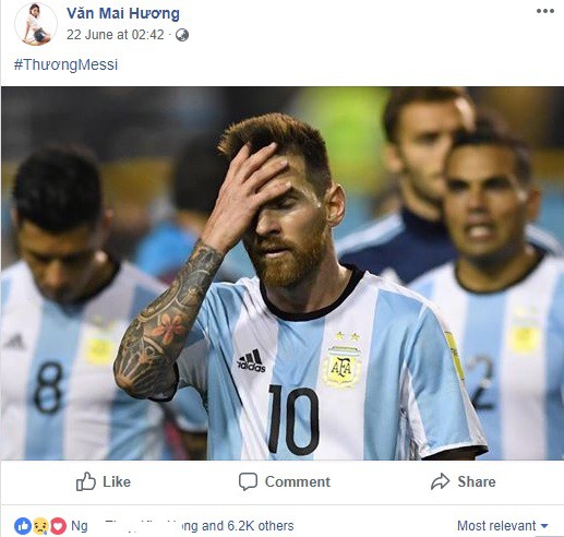 Văn Mai Hương: Fan ruột Ronaldo khóc vì... Messi ở World Cup 2018 - Ảnh 1.