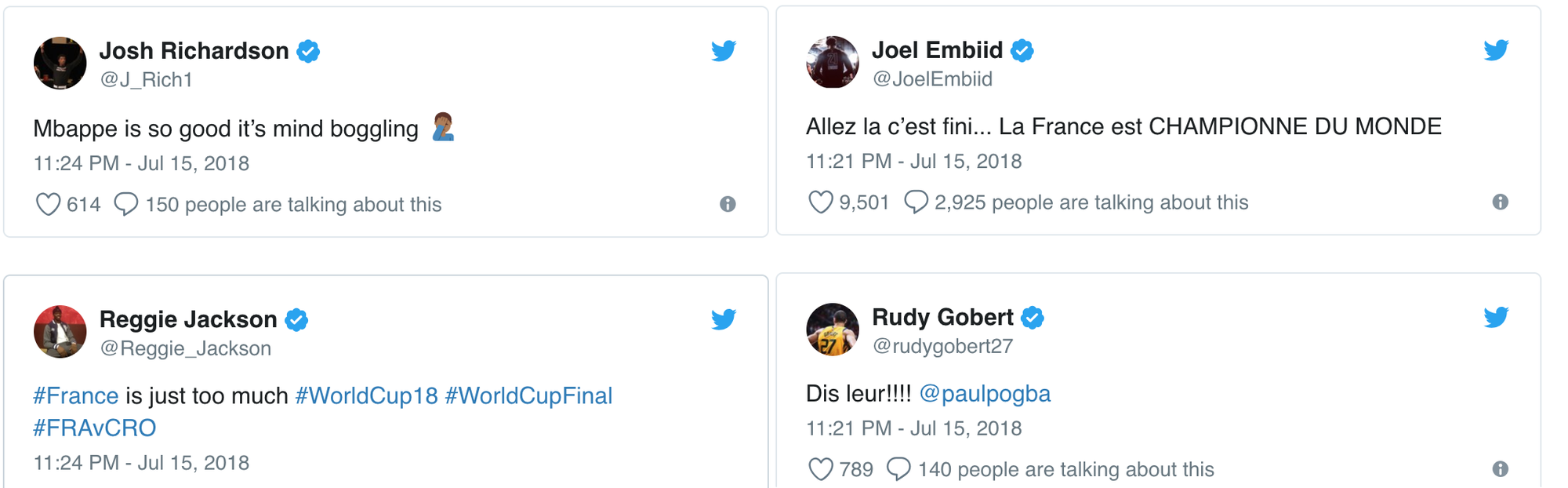 Sống lại phản ứng của các cầu thủ NBA khi Pháp đánh bại Croatia tại Chung kết World Cup 2018 - Ảnh 10.