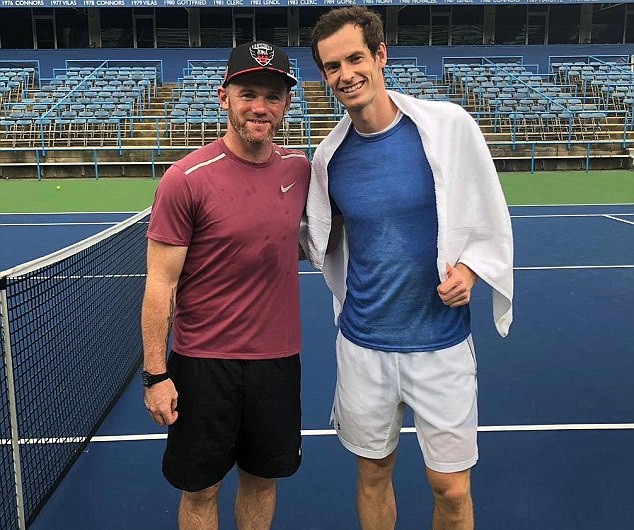 Andy Murray đấu tennis... bằng chân với Rooney chuẩn bị tái xuất US Open 2018 - Ảnh 3.