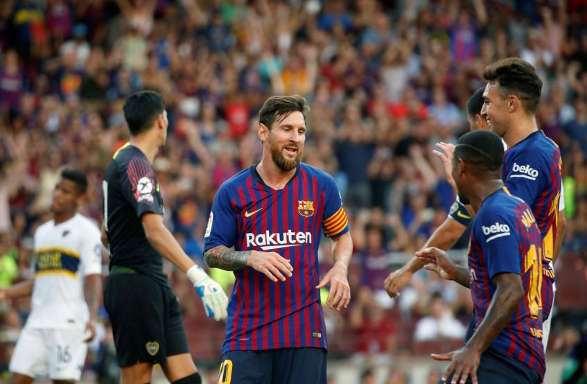 Messi ghi nhiều bàn nhất ở Cúp Joan Gamper, Barca đè bẹp Boca Juniors - Ảnh 1.
