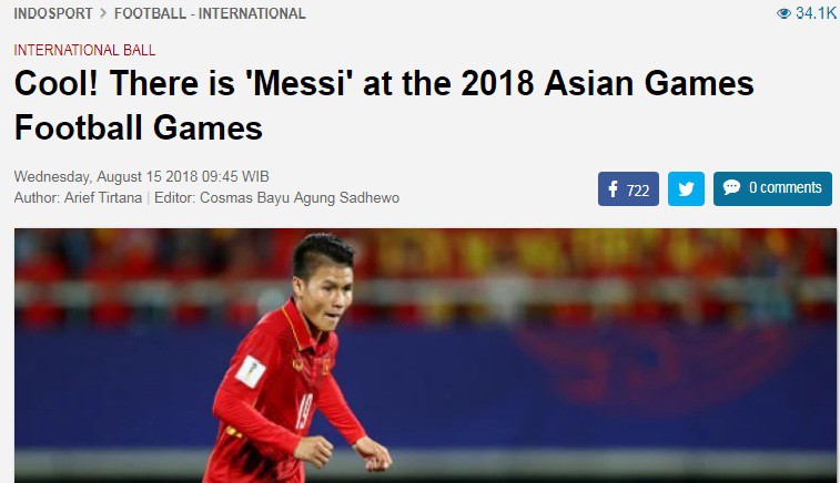 Truyền thông chủ nhà ví Quang Hải là Messi của ASIAD 2018 - Ảnh 1.