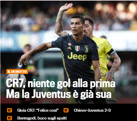 Truyền thông phản ứng thế nào về màn ra mắt của Cristiano Ronaldo tại Serie A? - Ảnh 4.