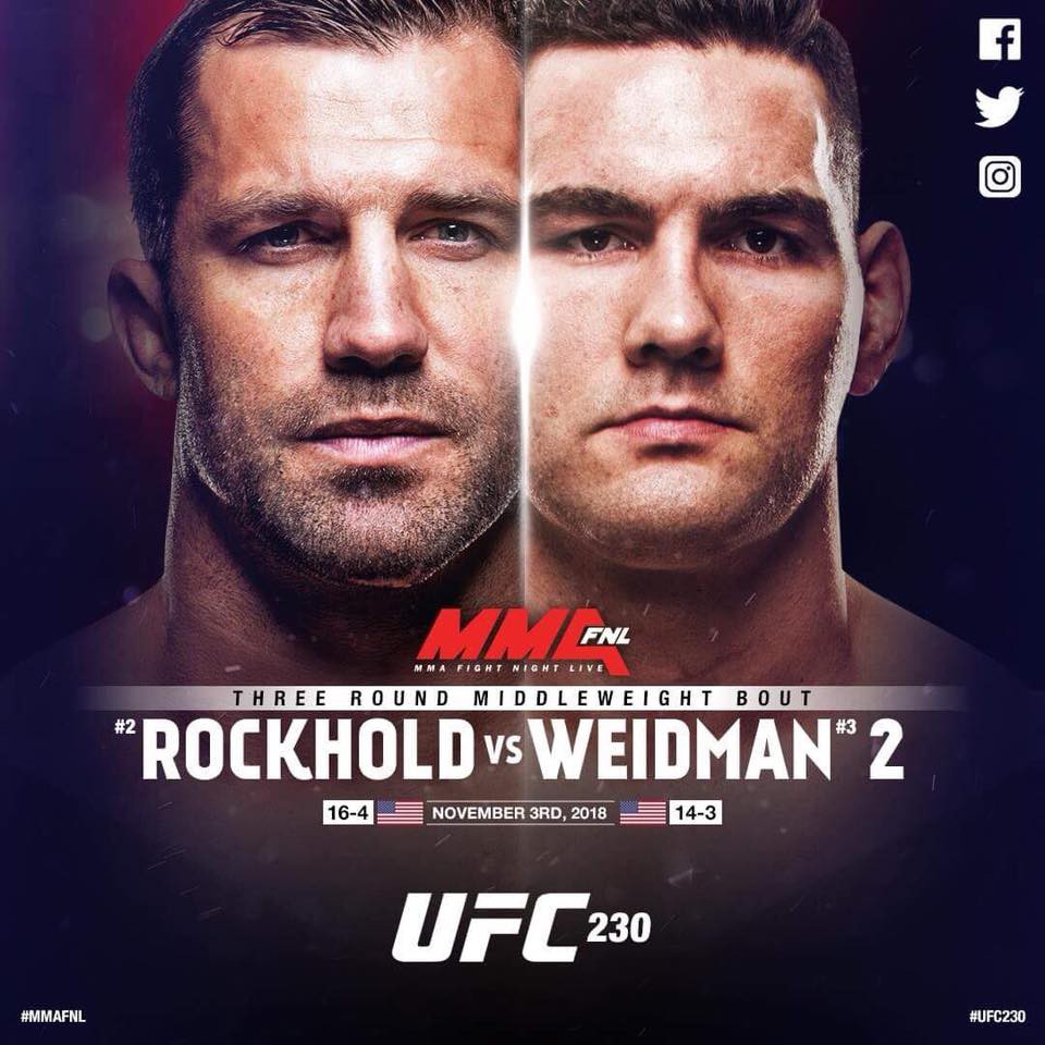 Luke Rockhold vs. Chris Weidman 2 chính thức diễn ra tại UFC 230 - Ảnh 1.
