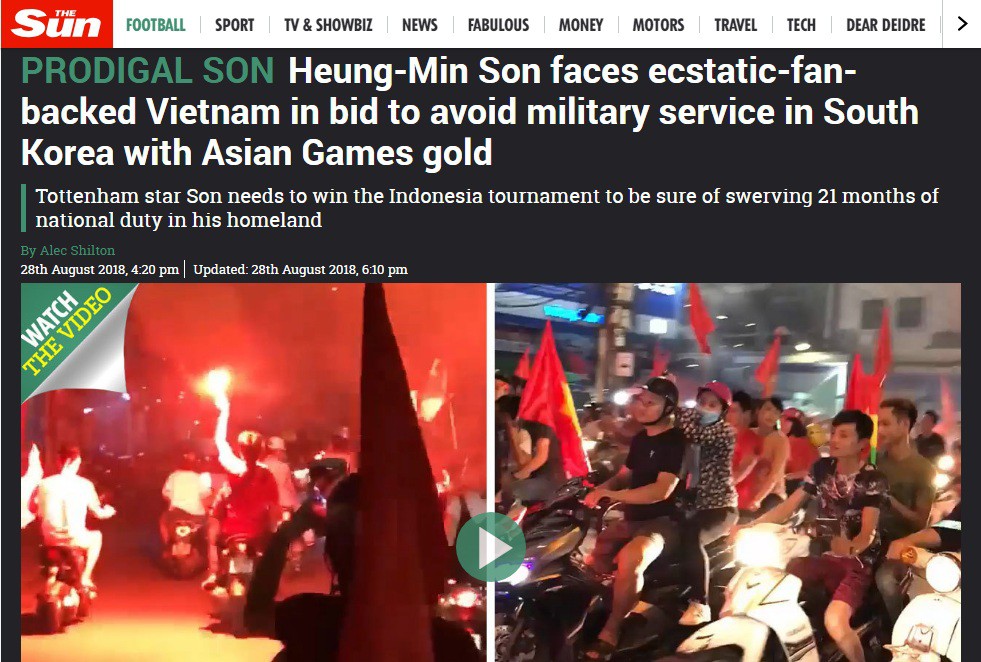 Báo Anh ấn tượng NHM Hải Phòng, lo Son Heung Min phải thực hiện nghĩa vụ quân sự - Ảnh 1.