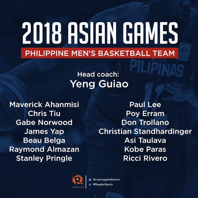 Dẹp bỏ tin đồn rút quân, tuyển bóng rổ Philippines tung đội hình tham chiến ASIAD 2018 - Ảnh 1.