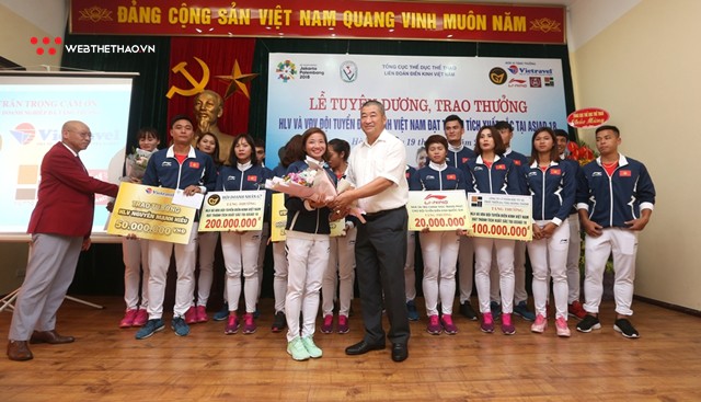 LĐĐK trao thưởng ASIAD: Thầy trò Bùi Thị Thu Thảo nhận 250 triệu từ Vietravel - Ảnh 4.