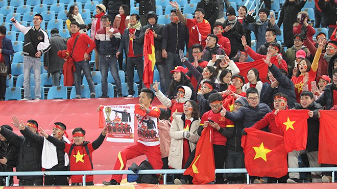 CĐV Việt Nam luôn chiếm số lượng áp đảo trên khán đài tại giải U23 châu Á 2018