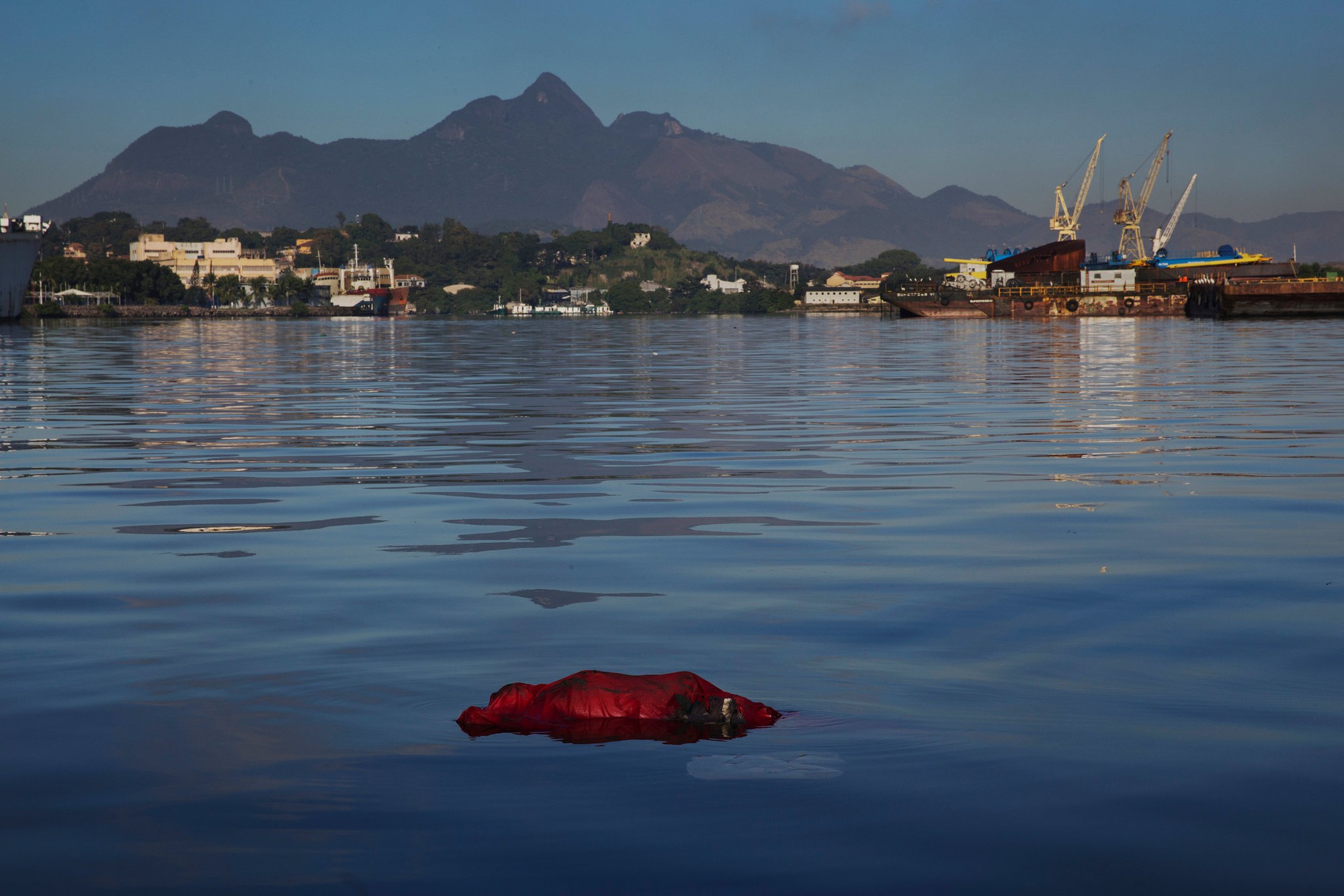 Một thi thể trôi dạt vào vịnh Guanabara vào tháng 6